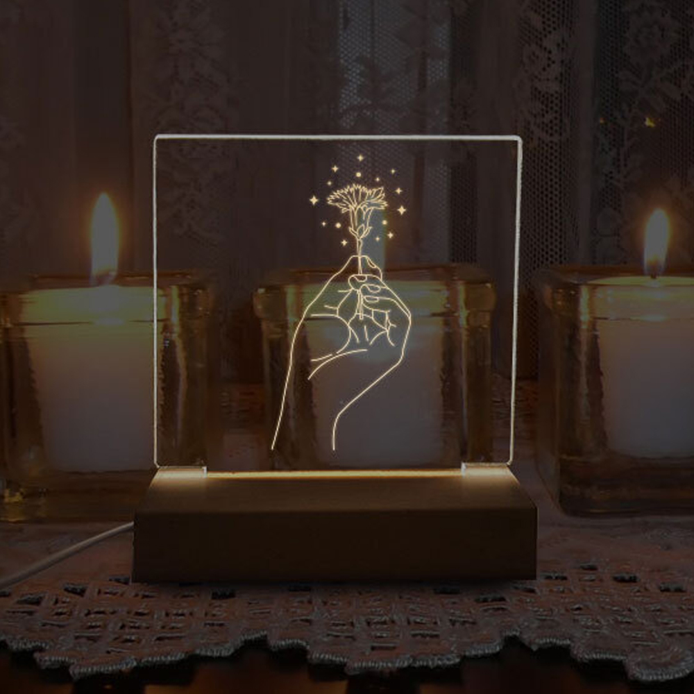 DIY 아크릴 무드등 만들기 네온사인 제작 키트 셀프 조명선물 소형 알뜰세트