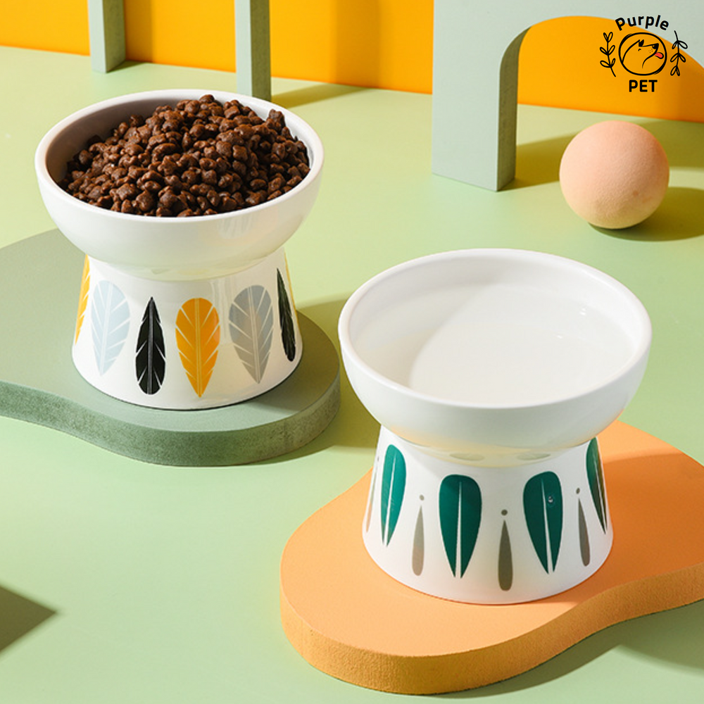 퍼플펫 세라믹 강아지 밥그릇 고양이 물그릇 식기 식탁 도자기 수반 네이처스타일