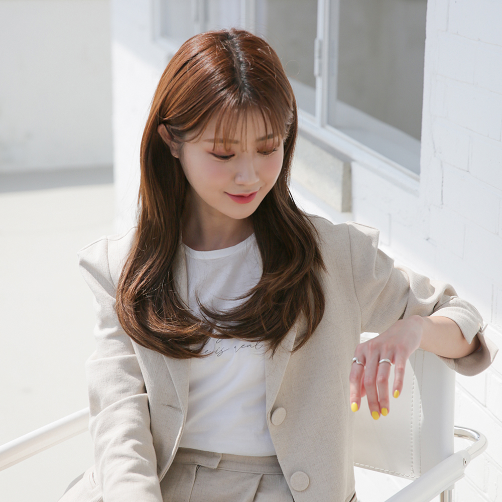 여자 긴머리 붙임머리 똑딱이 가발 씨컬 7피스 부분 헤어피스 - 상세 이미지 5
