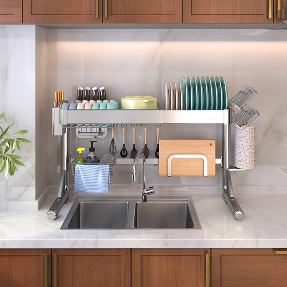 풀스텐 높이조절 식기건조대