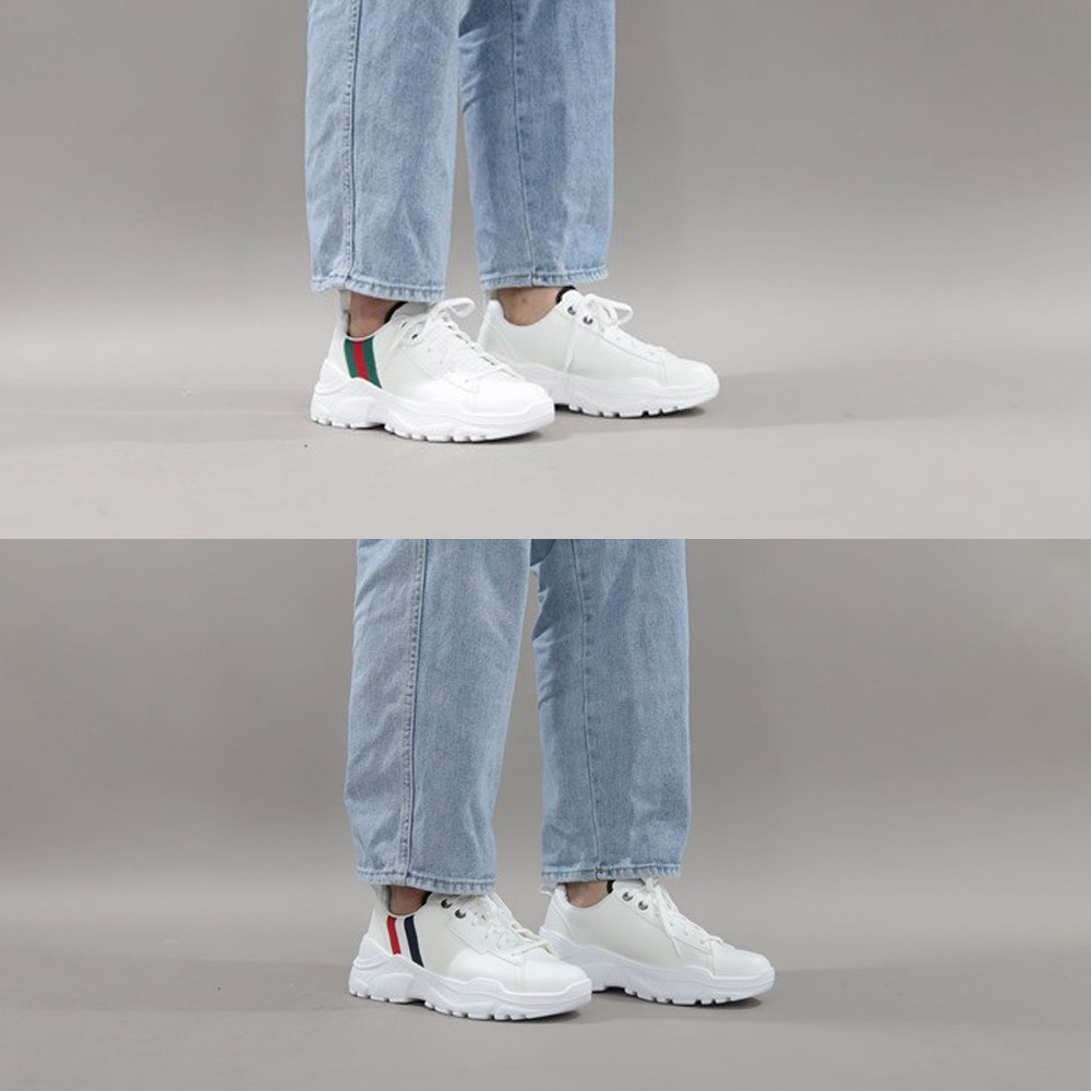 키높이 6.5cm 데이트 남자 신발 슬랙스에 어울리는 캐주얼 스니커즈 - 상세 이미지 4