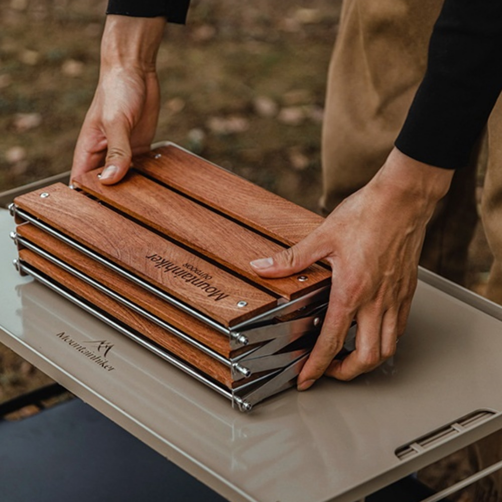 마운틴하이커 우드 쉘프 3단 선반 미니 랙 접이식 캠핑 오크