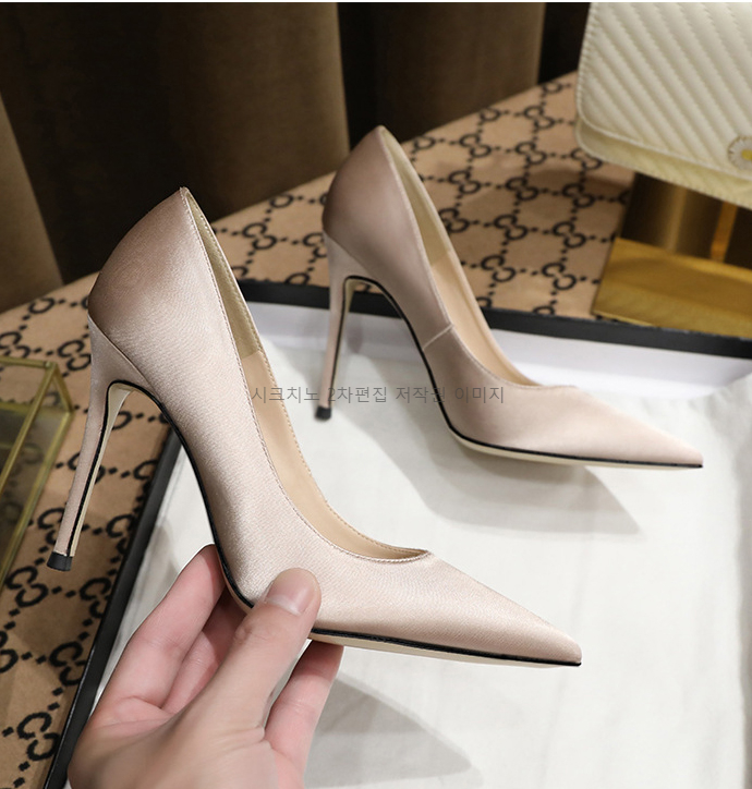 220-260 티아민 6,8,10cm 새틴 스틸레토 여성 하이힐 구두 3color 상세 이미지 26