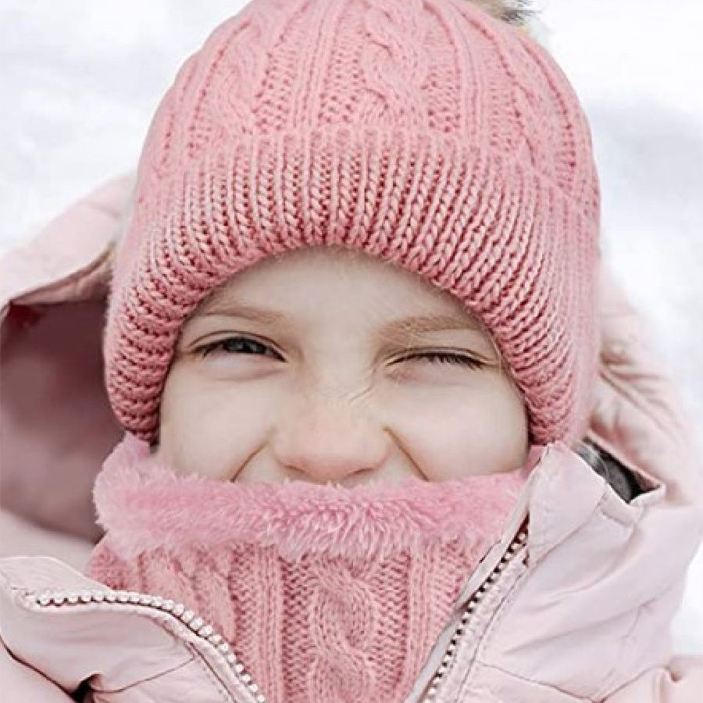 키저스 아기 유아 겨울 방한 털 모자 넥워머 목도리 장갑 3종 선물 세트 베이지