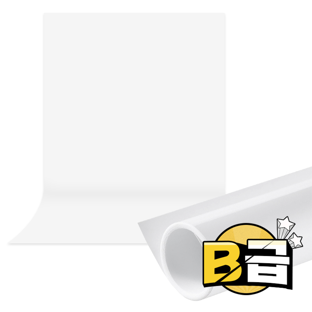 [B급] PVC 사진 촬영 포토 배경지 40cm x 75cm 화이트