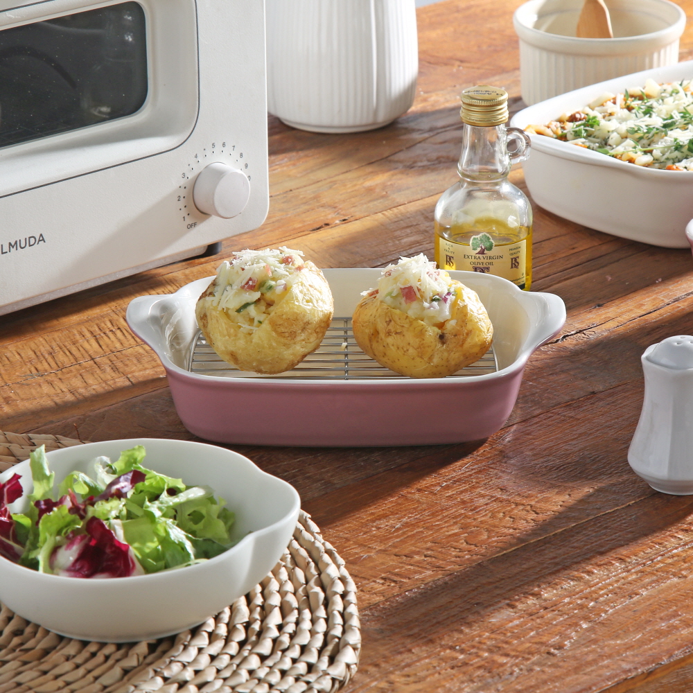 벨류세라믹 라고스 도자기 오븐 용기 접시 에어프라이어 베이킹 디쉬 밧드 22cm