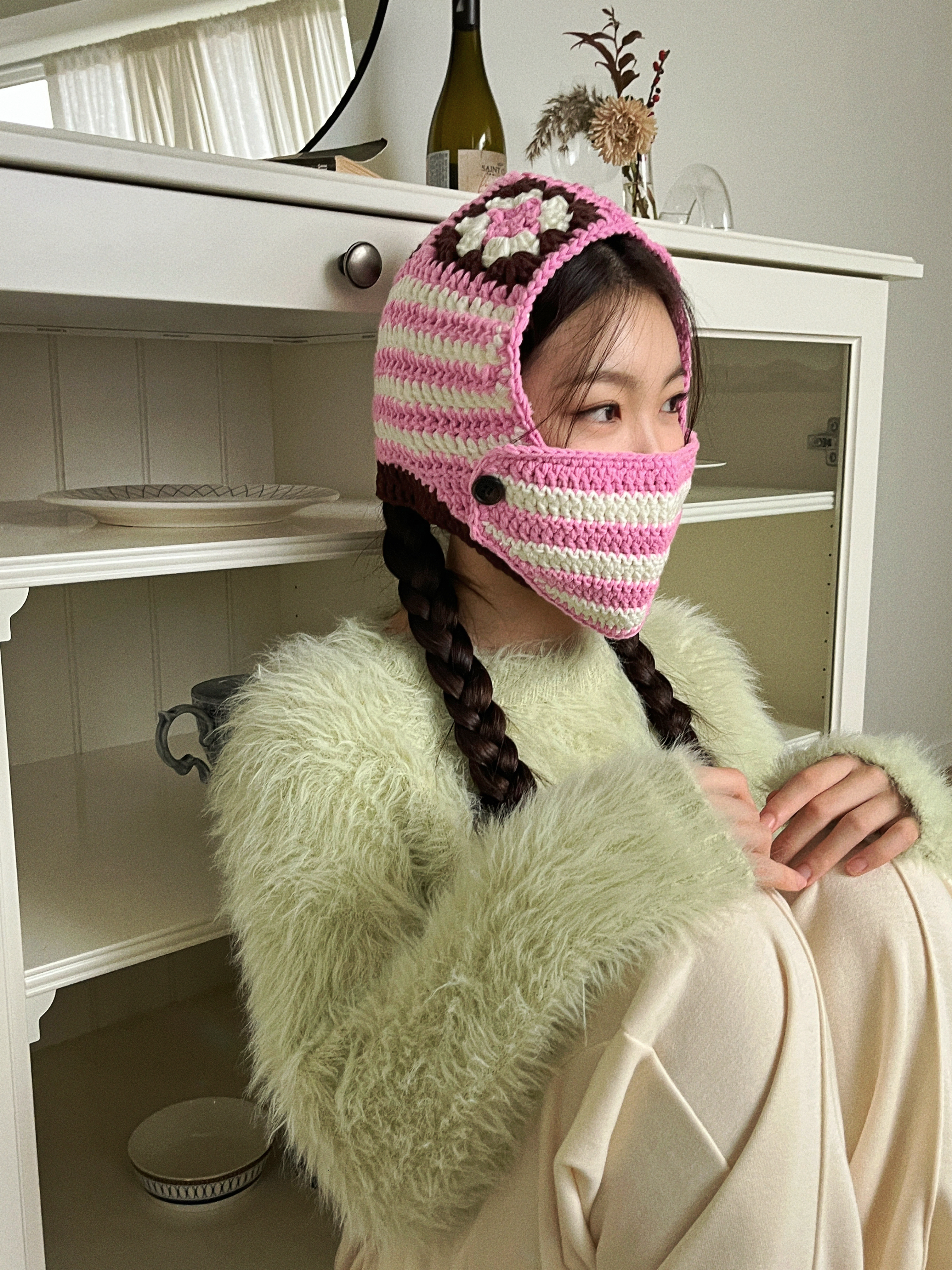 [SALE] 크로셰 뜨개 바라클라바 상세 이미지 5