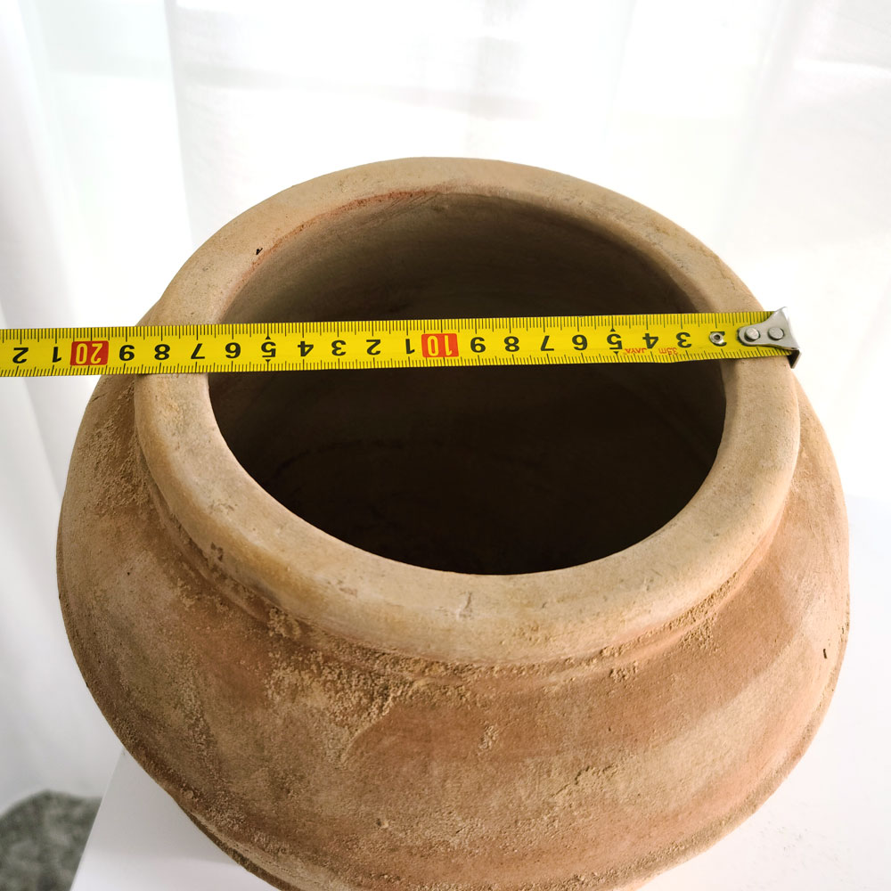 베하몰 테라원 빈티지 아쿠아 토분 가로줄물병 19x20cm - 상세 이미지 5