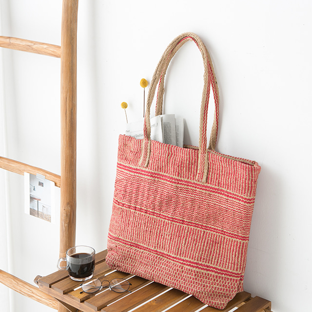 MILJIB 숄더백 48x37 레드 이미지 7