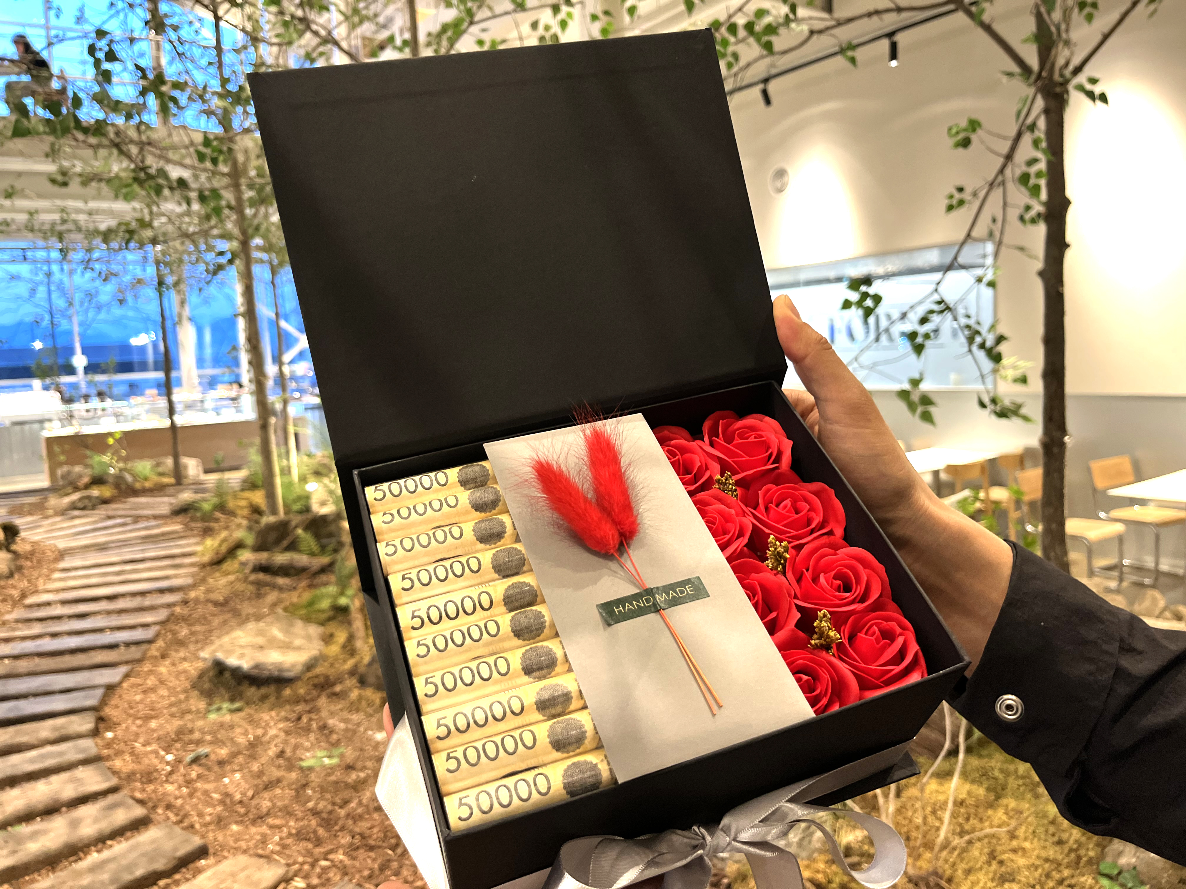 용돈박스 부모님엄마 아빠 환갑 생신 선물 아내와이프 남편생일 반전용돈이벤트 플라워박스핑크