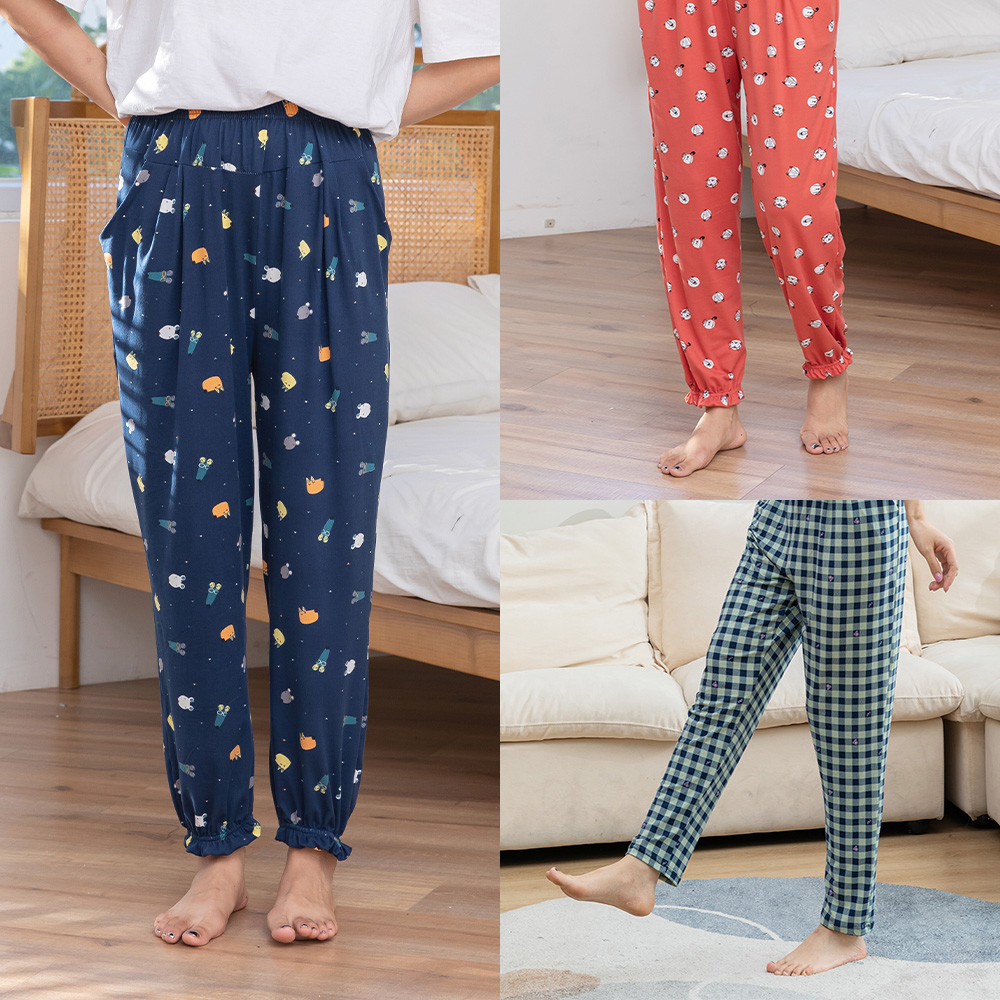 남녀 피치기모 수면바지 커플 파자마 16종