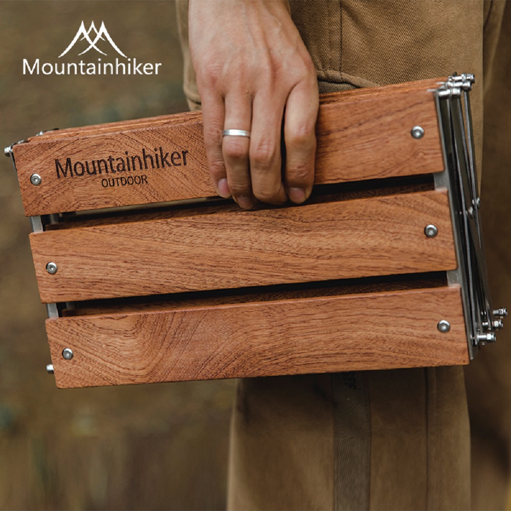 마운틴하이커 우드 쉘프 3단 선반 미니 랙 접이식 캠핑 오크