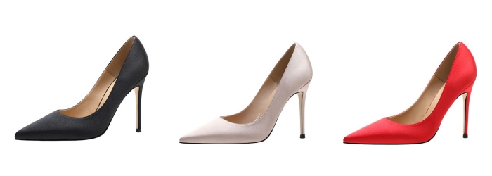 220-260 티아민 6,8,10cm 새틴 스틸레토 여성 하이힐 구두 3color 상세 이미지 1