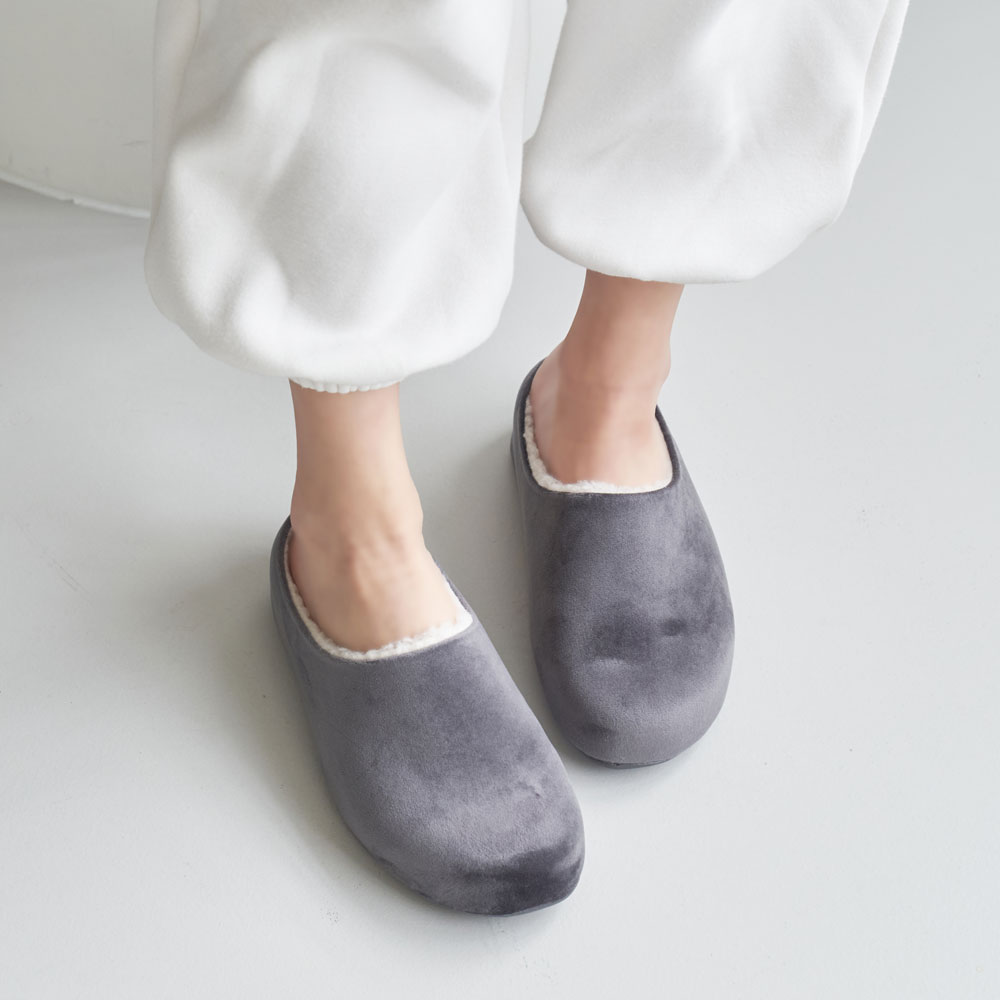 여성용 깔끔한 데일리 퍼안감 초경량 겨울 털슬리퍼 사무실 실내화