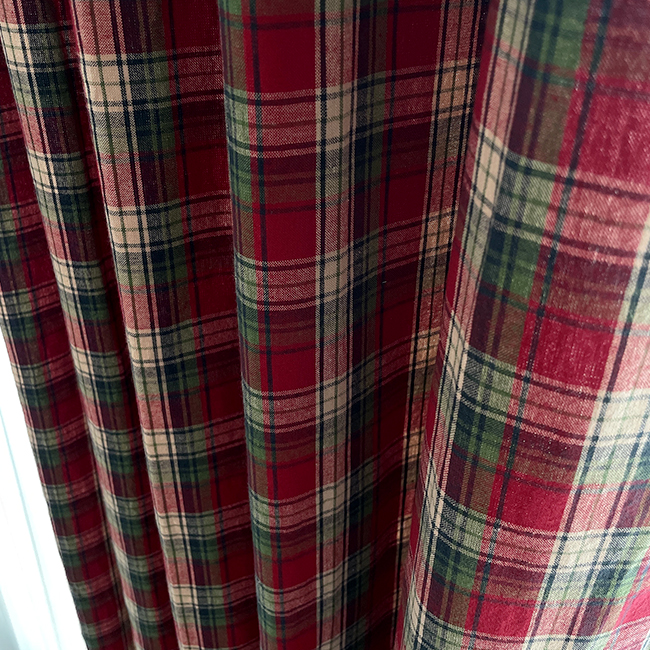 윈터 기모 겨울 체크커튼 방한 방풍 아이방 커튼