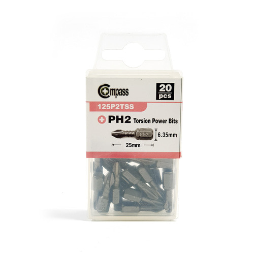 콤파스 십자 전동드라이버 단용비트 세트 PH2 25mm - 상세 이미지 2