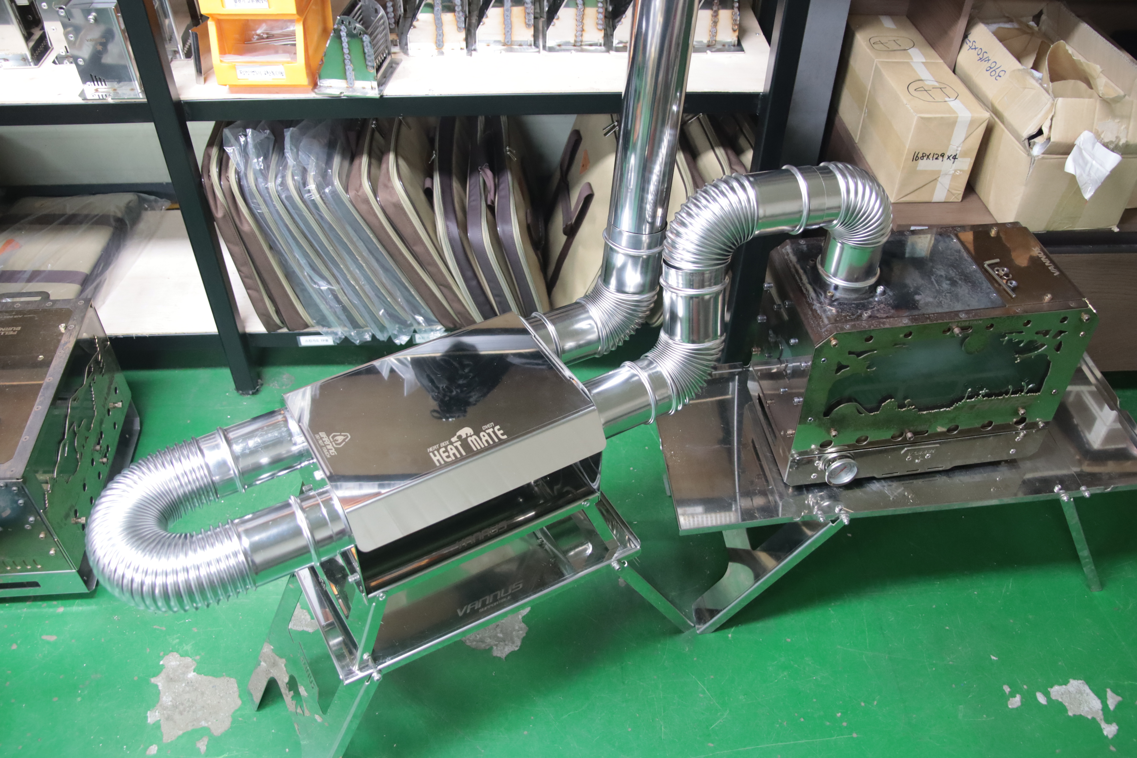 HEAT MATE (히트박스&오븐) 불멍용 화목난로 캠핑용펠렛난로 바누스스토브