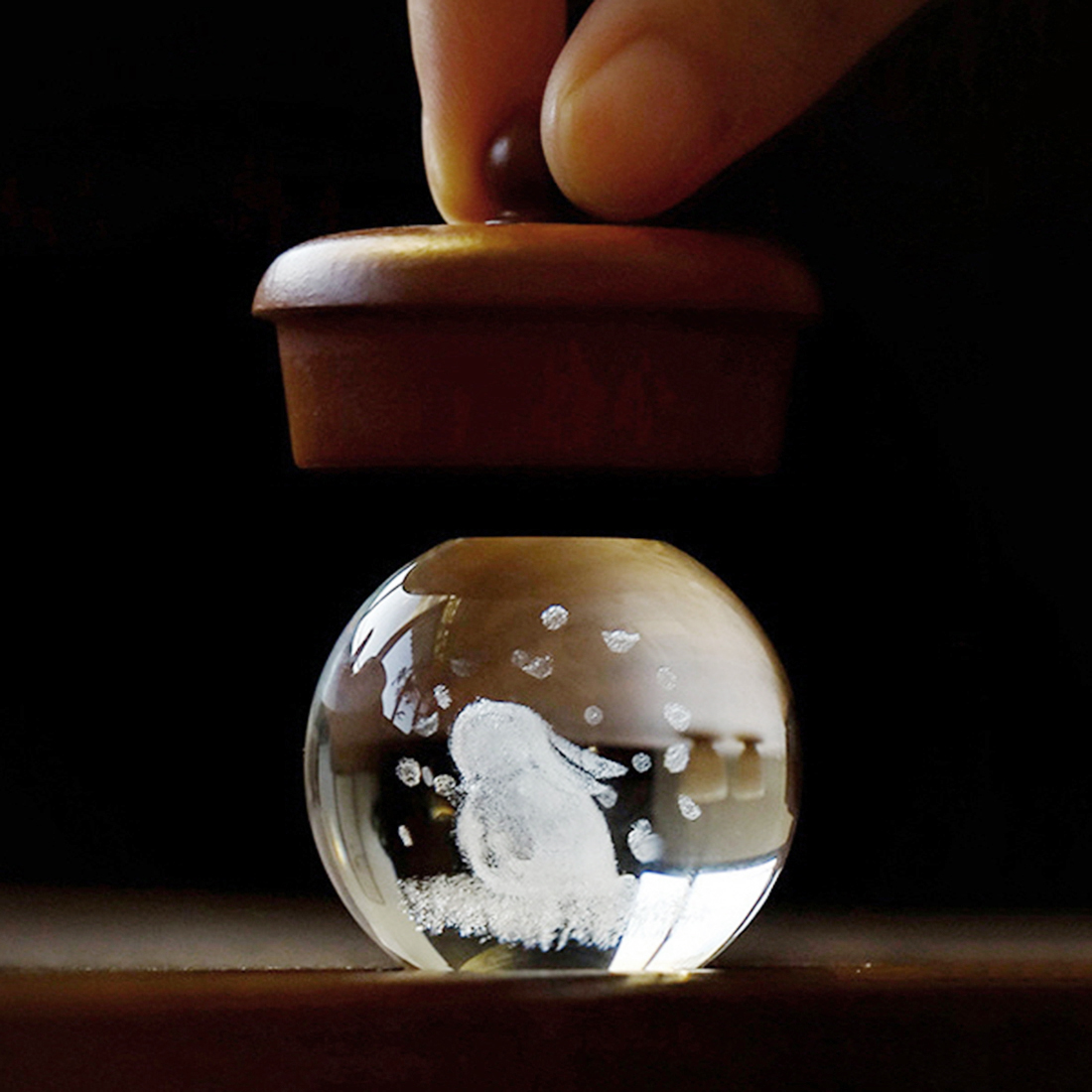 유리구슬 토끼 개치 다우 차총 자사호 다관 개완 뚜껑 받침대 차도구 홀더 찻자리애완