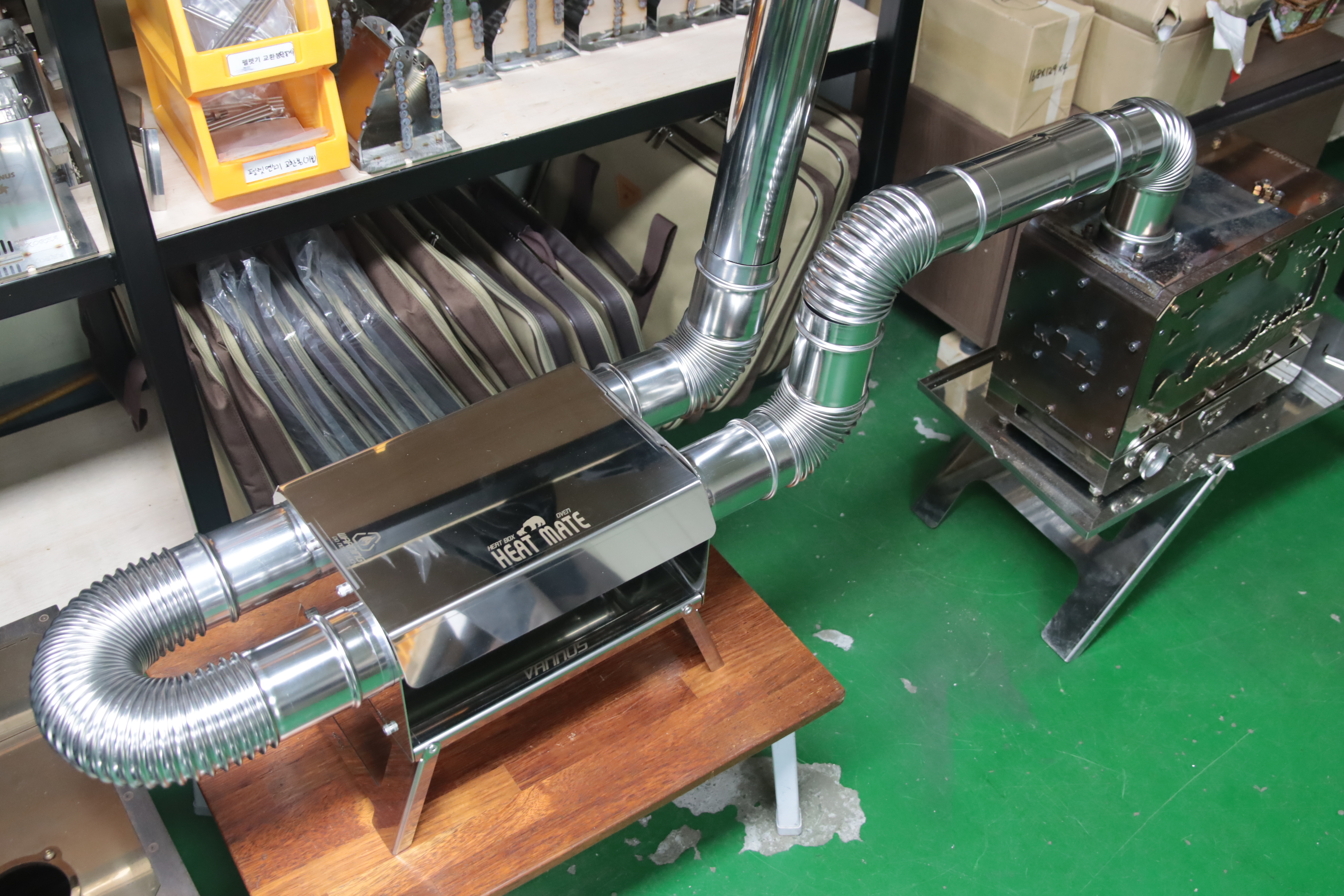 HEAT MATE (히트박스&오븐) 불멍용 화목난로 캠핑용펠렛난로 바누스스토브