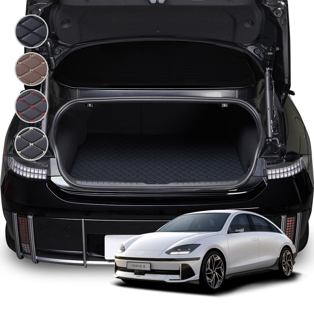 메이튼 아이오닉6 트렁크매트 퀄팅 가죽