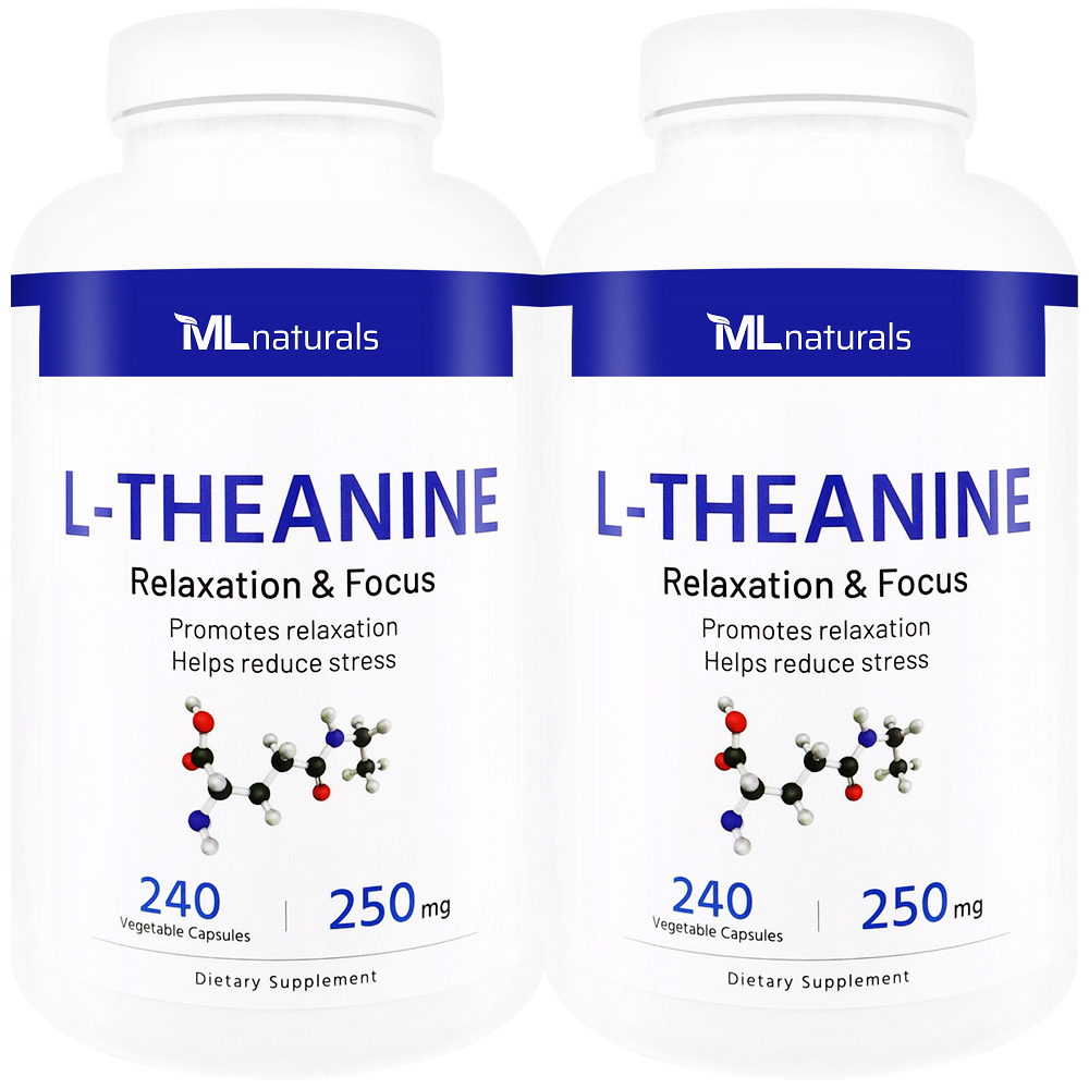 마이라이프내추럴스 엘테아닌 L-테아닌 250mg 알약 240캡슐, 2개 - 메인 이미지