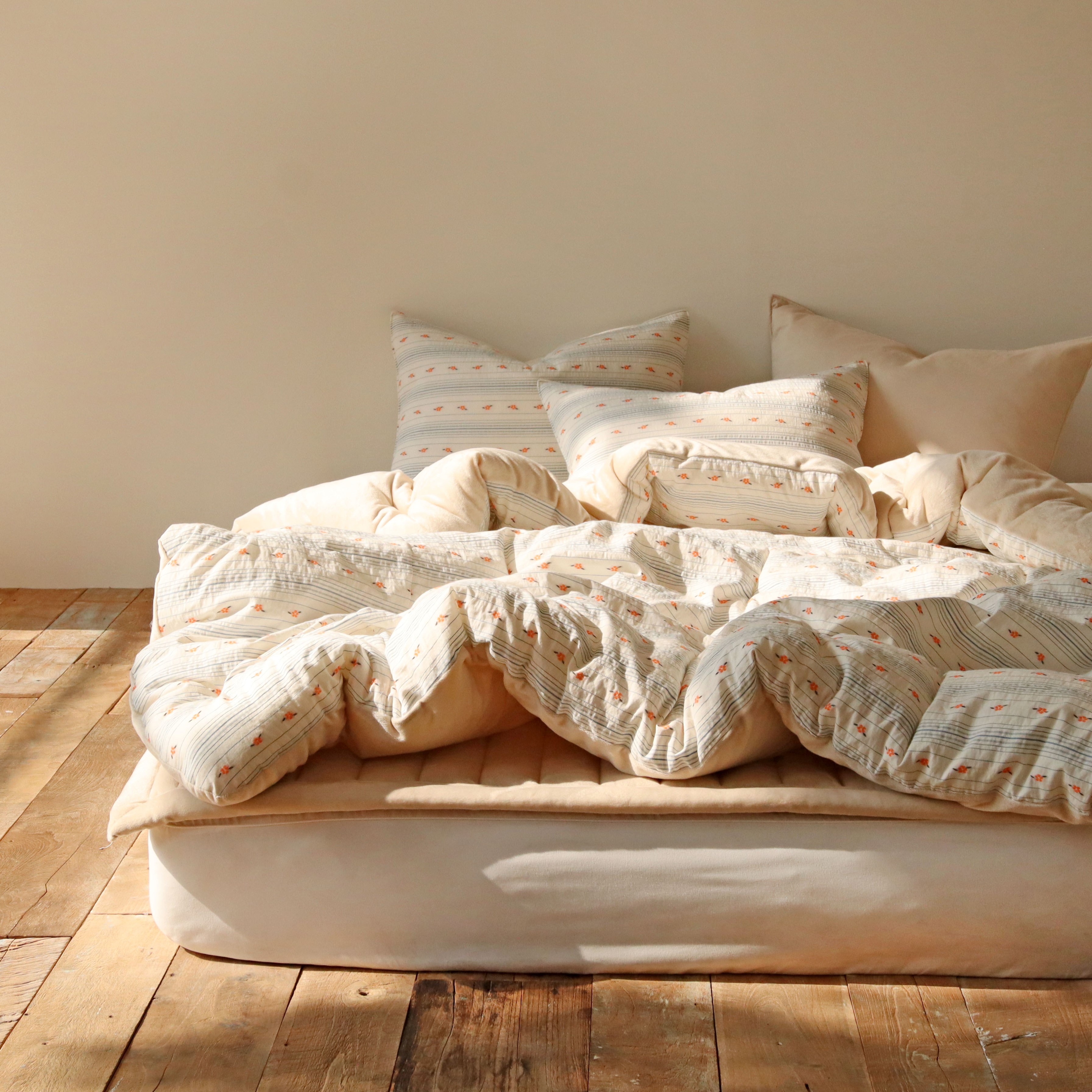 까멜리아 도비코튼 극세사 순면 아사 겨울 알러지케어 침구 차렵이불 S/SS