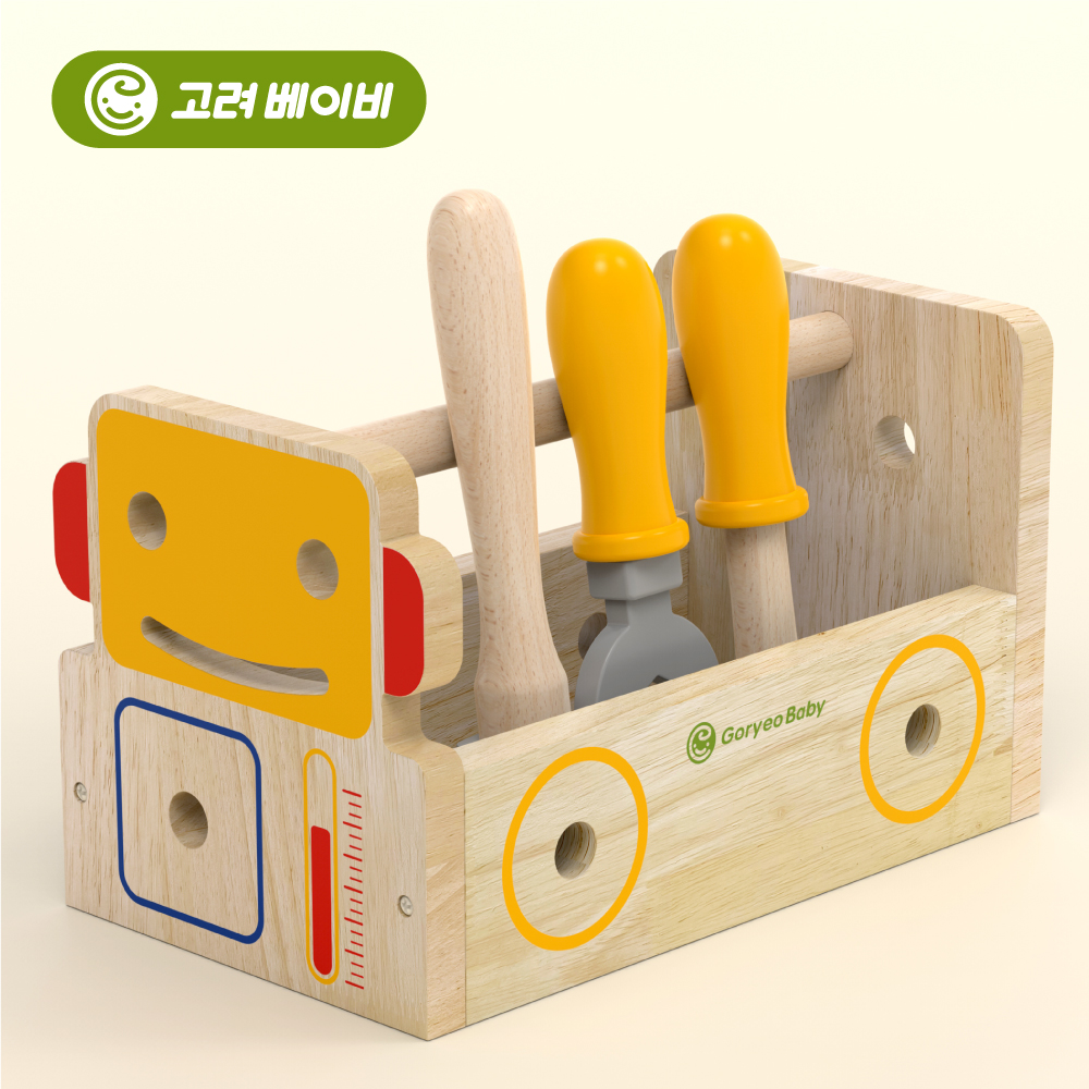 고려베이비 공구놀이 세트 망치놀이 소근육 발달 원목 장난감 아기 유아 교구 선물