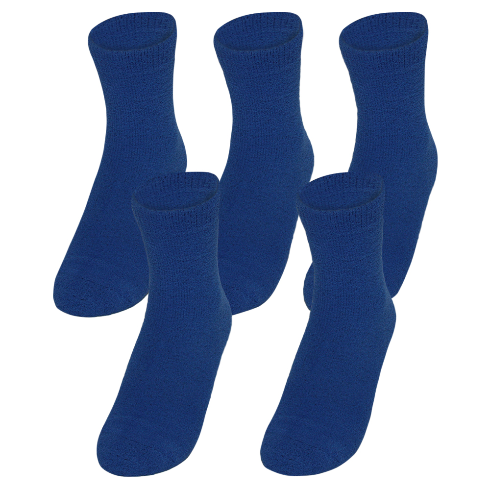 비버리힐스 폴로클럽 여성용 보온 탁텔 심플 단색 수면양말 5켤레