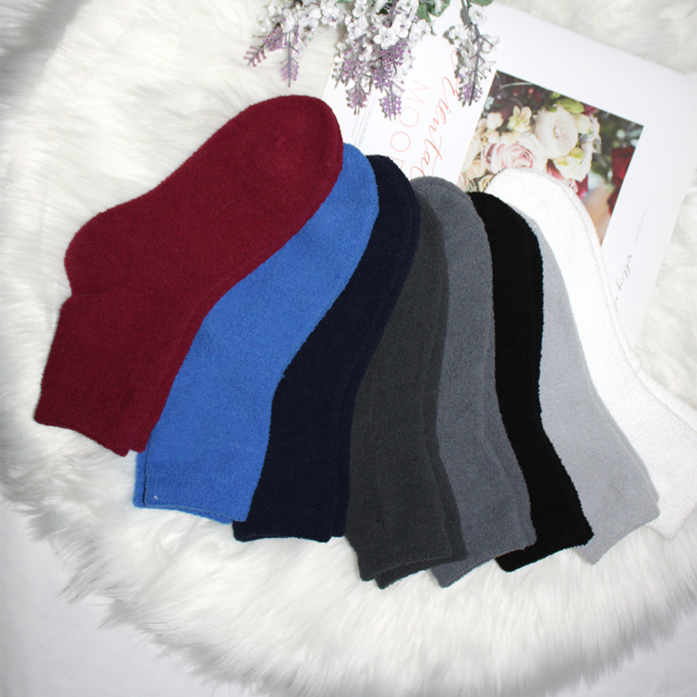 비버리힐스 폴로클럽 여성용 보온 탁텔 심플 단색 수면양말 5켤레