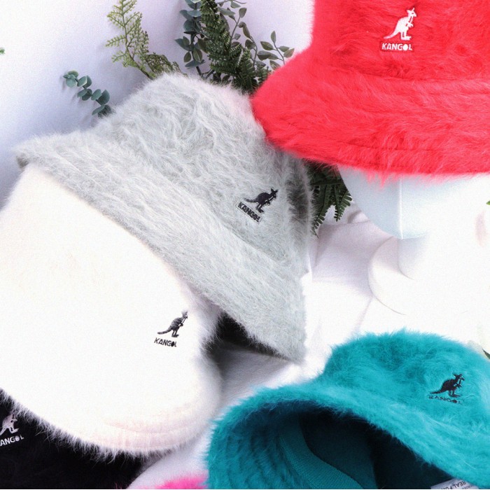 캉골 앙고라 퍼 버킷햇 벙거지 모자