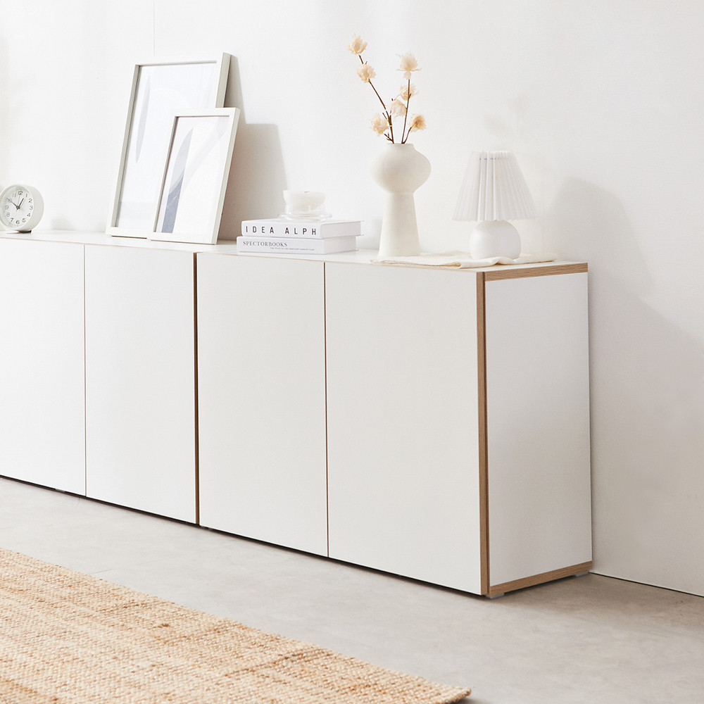 주방수납장 부엌 홈카페수납장 팬트리장 하부장 그릇장 슬림 2단 800 화이트