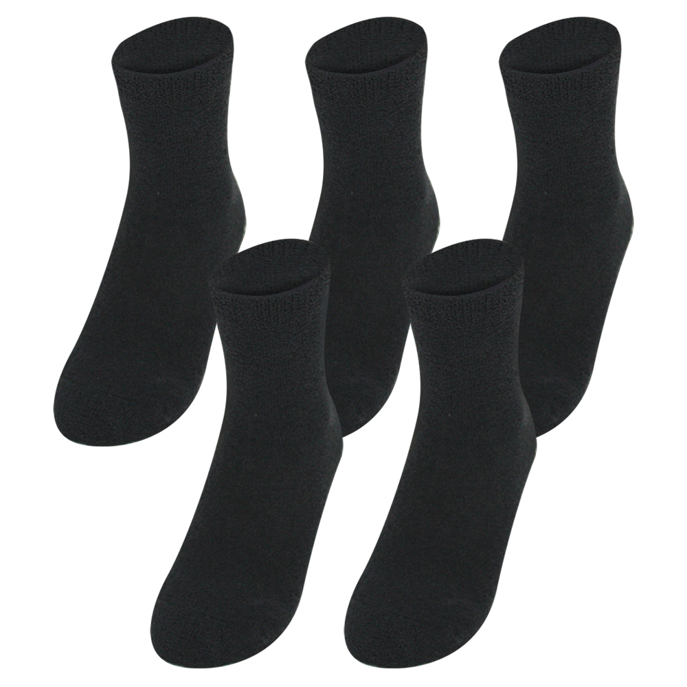 비버리힐스 폴로클럽 여성용 보온 탁텔 심플 단색 수면양말 5켤레