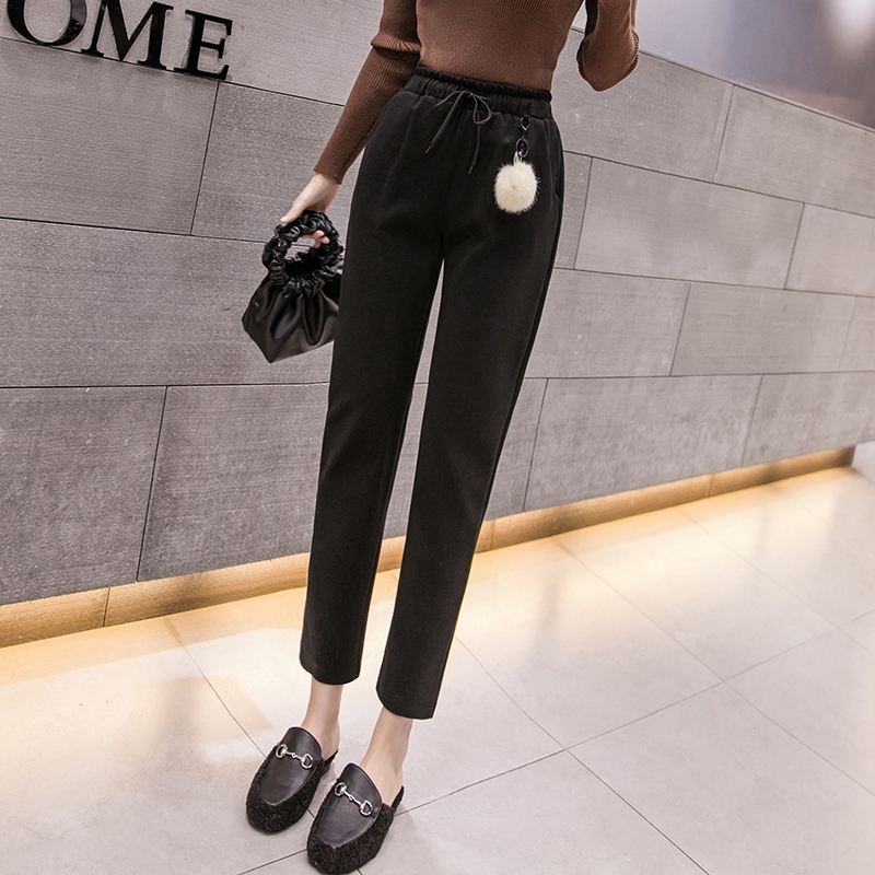 보들따뜻 신축성좋은 겨울슬림핏 밴딩팬츠 체형커버 데일리룩 이미지 3