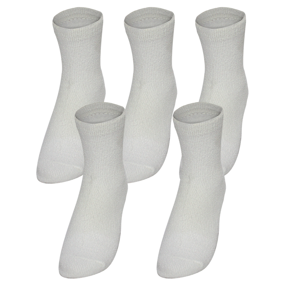 비버리힐스 폴로클럽 여성용 보온 탁텔 심플 단색 수면양말 5켤레