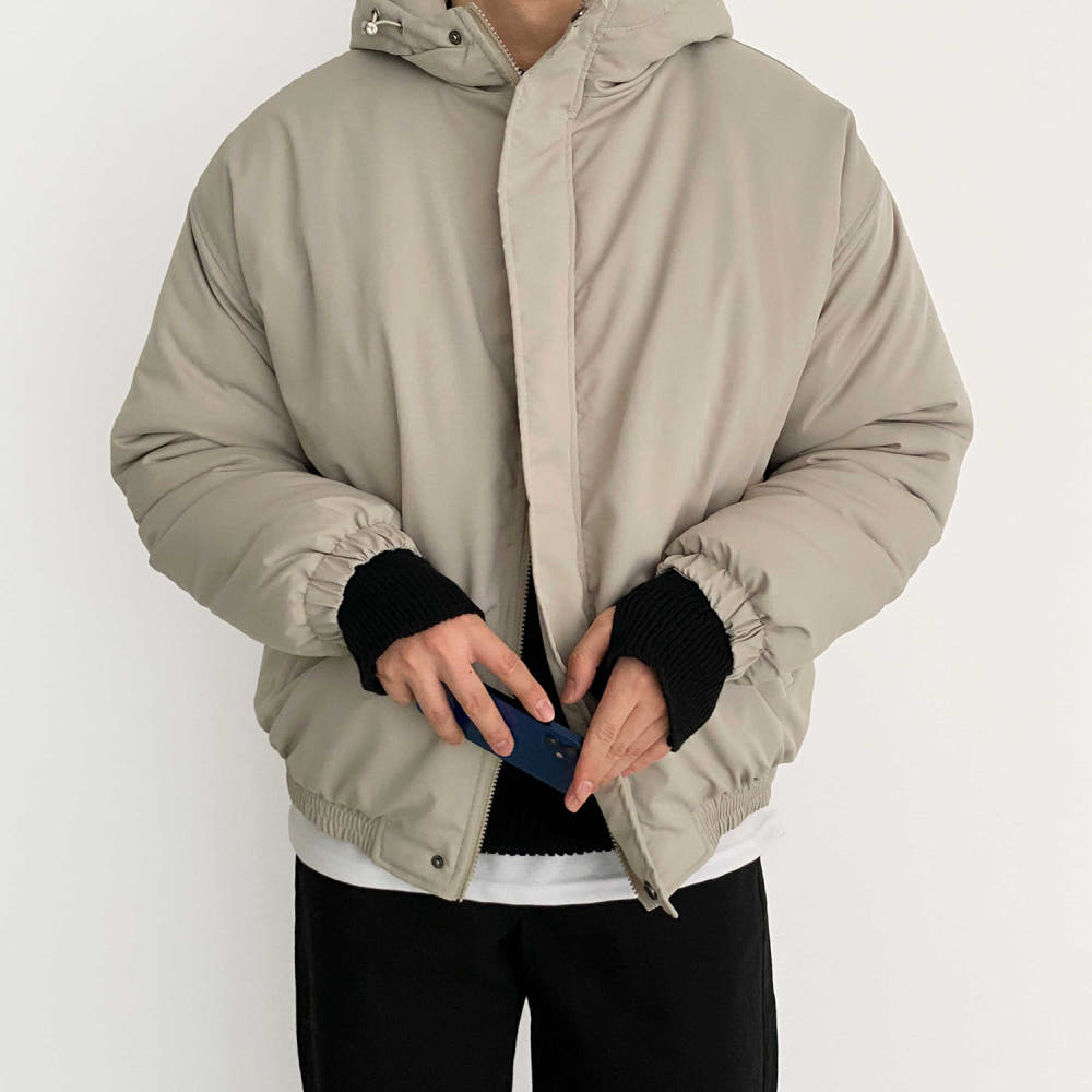 블루트 후드 푸퍼 패딩