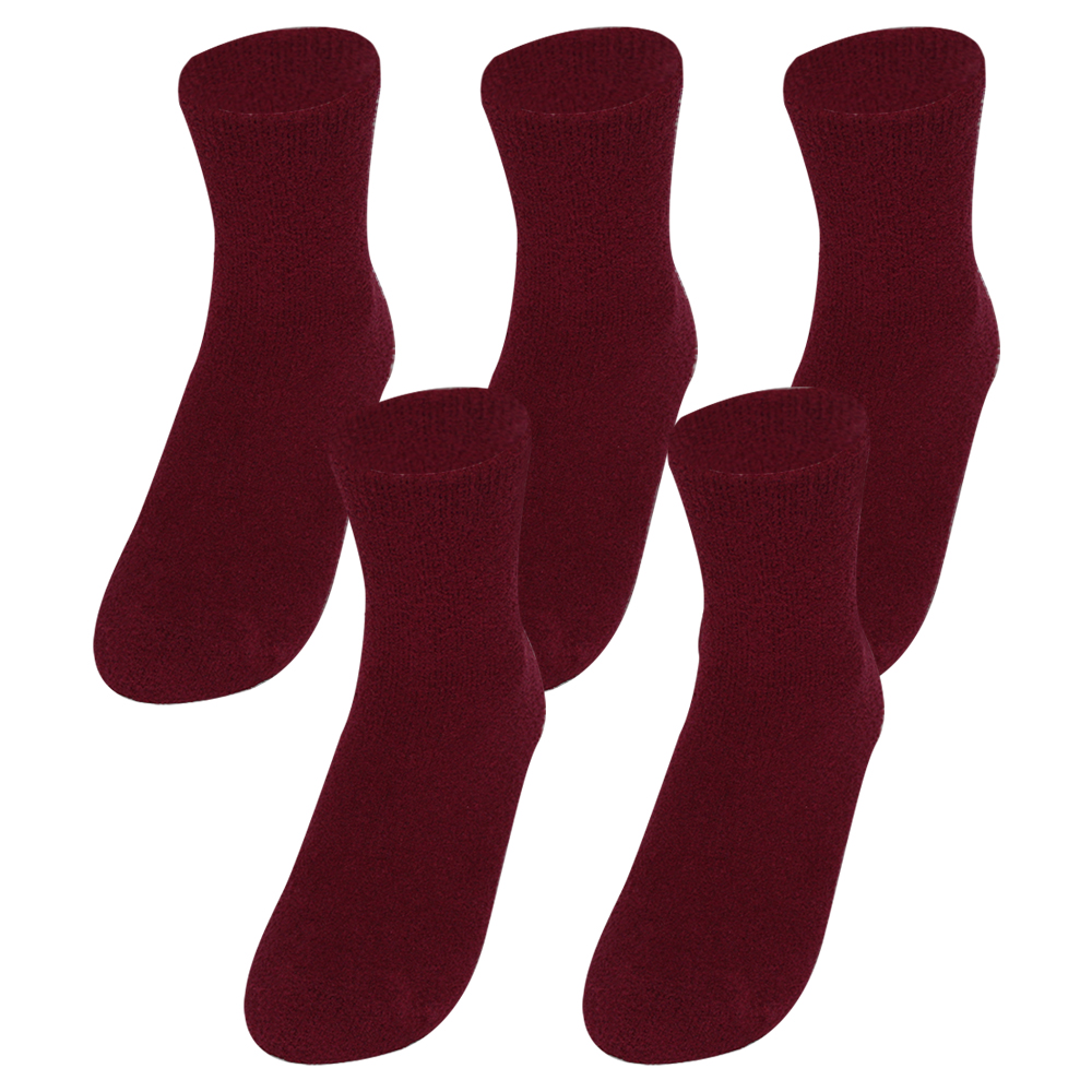 비버리힐스 폴로클럽 여성용 보온 탁텔 심플 단색 수면양말 5켤레