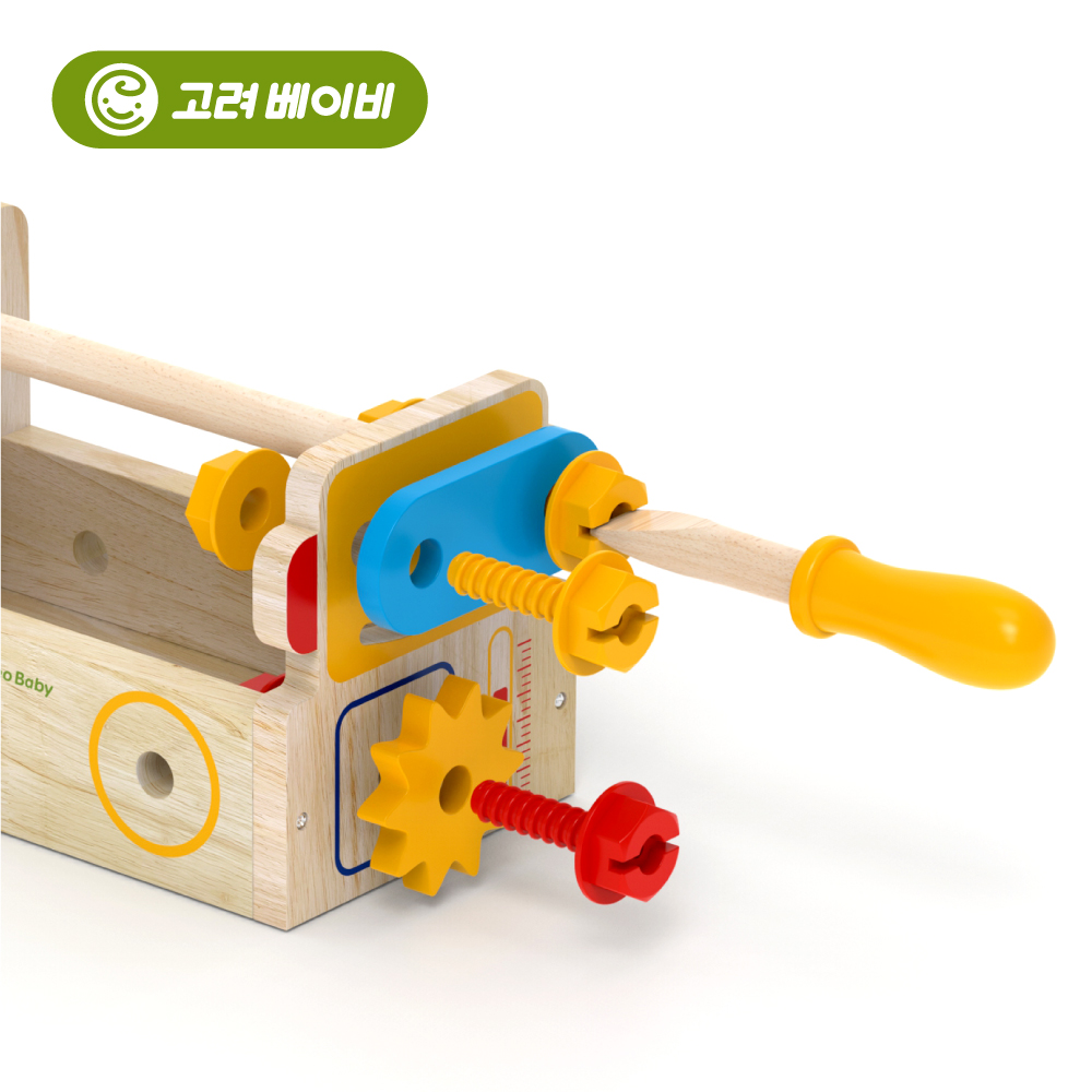 고려베이비 공구놀이 세트 망치놀이 소근육 발달 원목 장난감 아기 유아 교구 선물