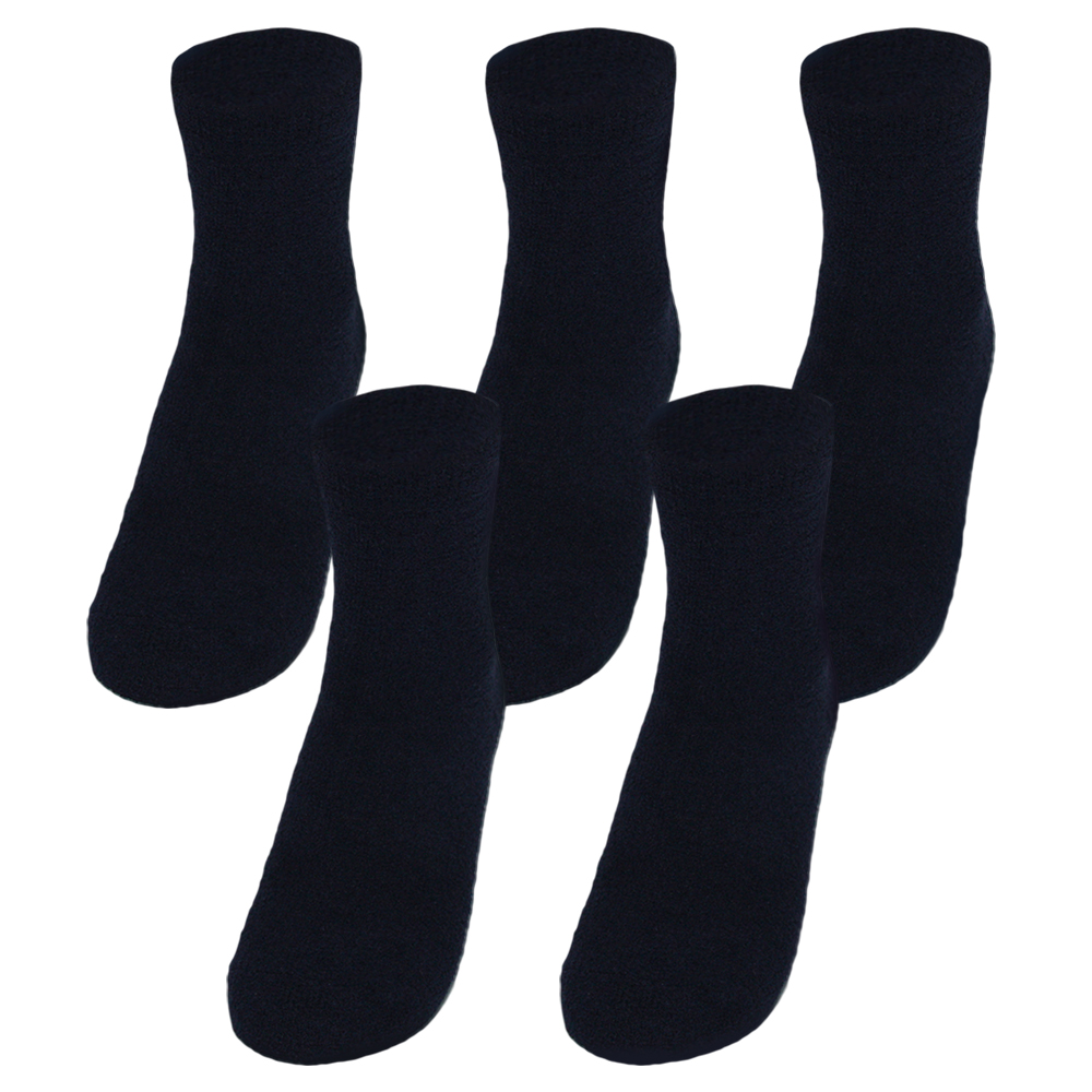 비버리힐스 폴로클럽 여성용 보온 탁텔 심플 단색 수면양말 5켤레