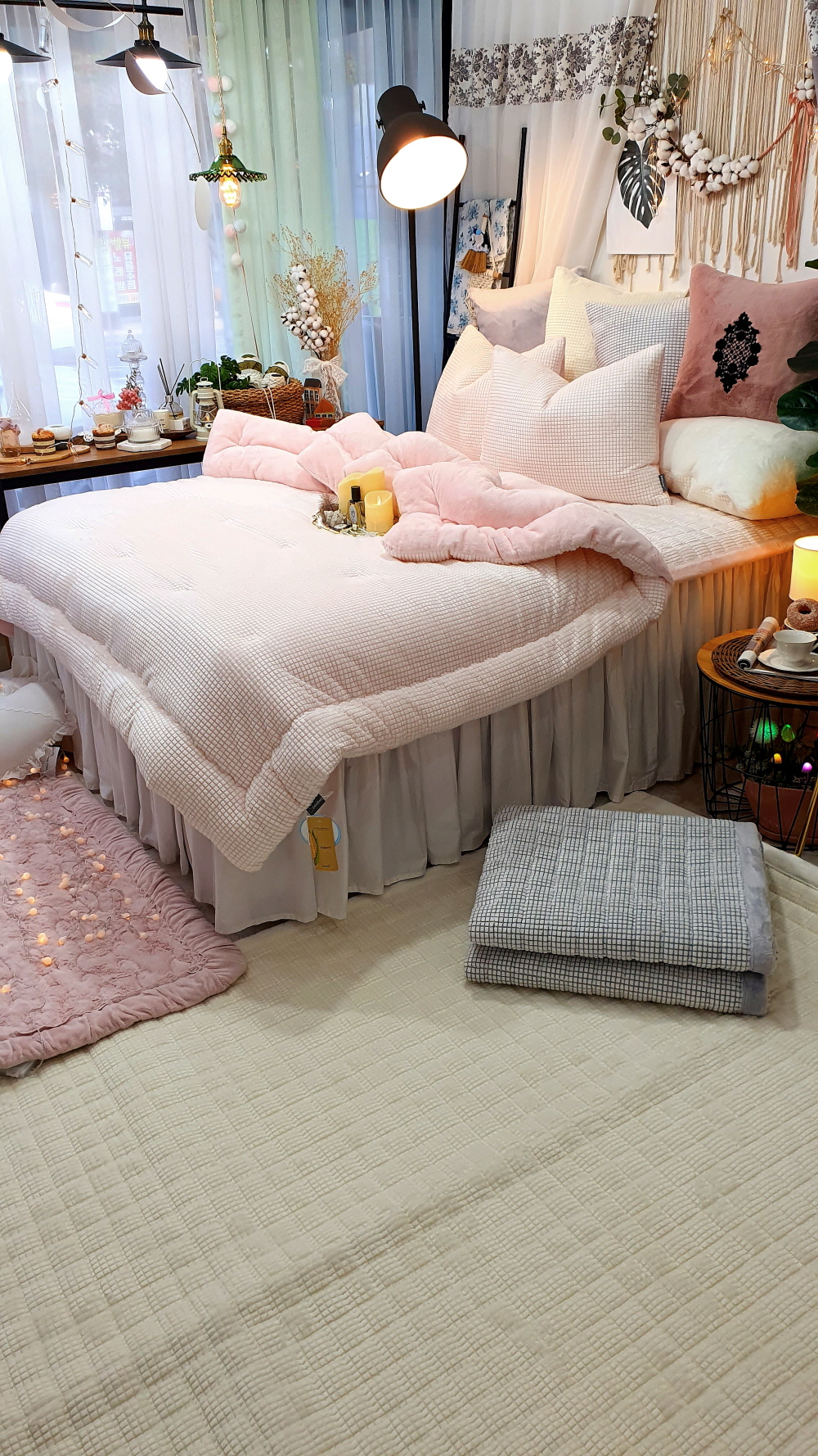 와플 알러지케어 겨울 극세사 이불 침대패드