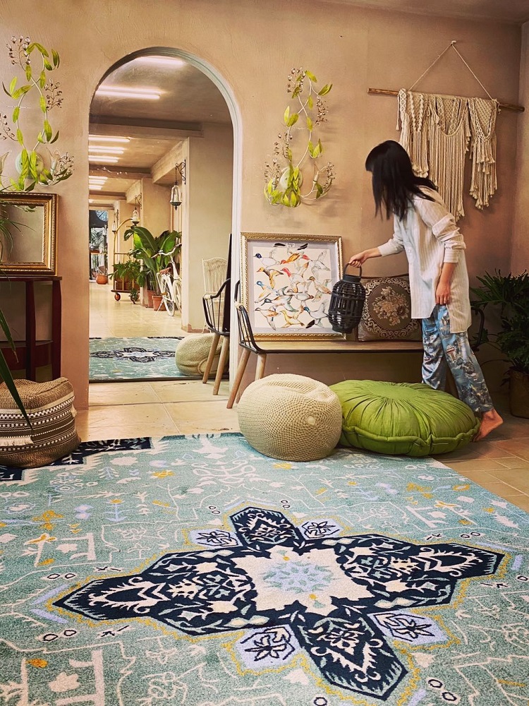 로얄홈 모로코 울 러그 사이잘룩 단모 사계절 거실 침실 대형 레이온 카페트 160 x 230cm - 상품 이미지
