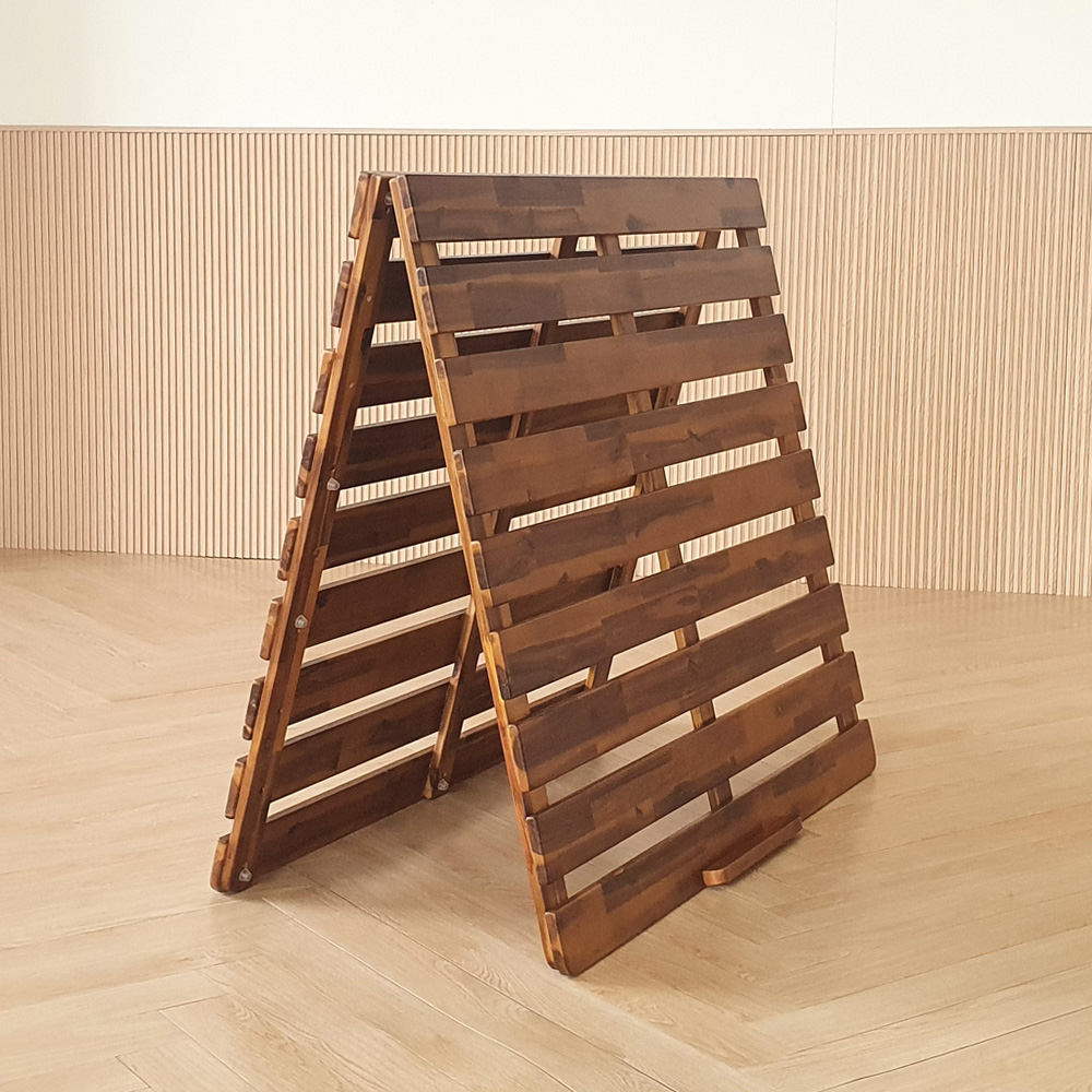 아카시아 원목 매트리스 깔판 패밀리 무헤드형, Q(퀸), 월넛