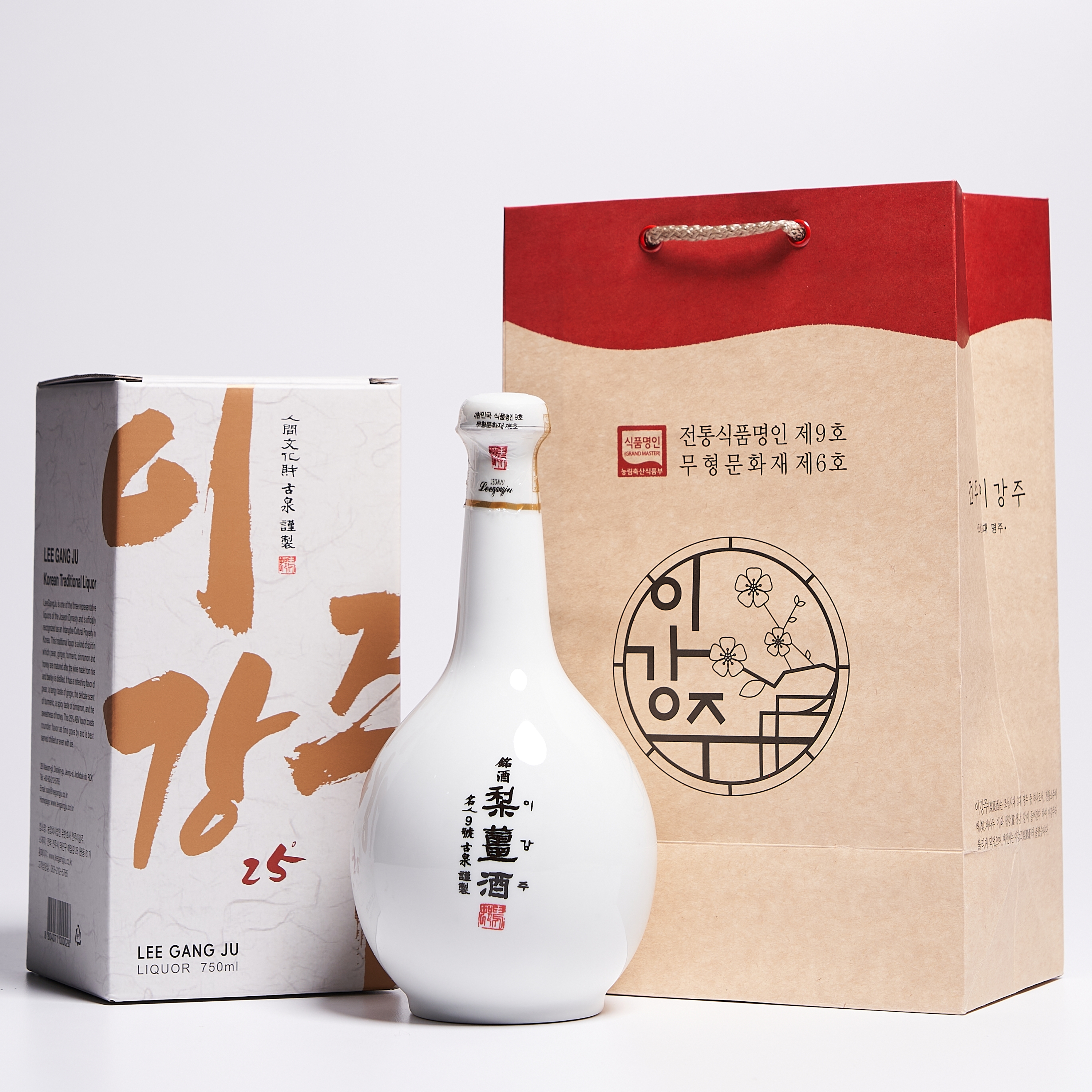 이강주 호리병 2호 25도 750ml 선물세트(쇼핑백 포함) 전주 전통주 명절 - 메인 이미지