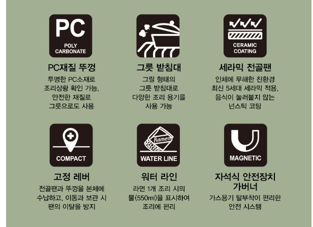 코베아 레트로 미니 구이바다 가스 버너 휴대용 부르스타 세라믹