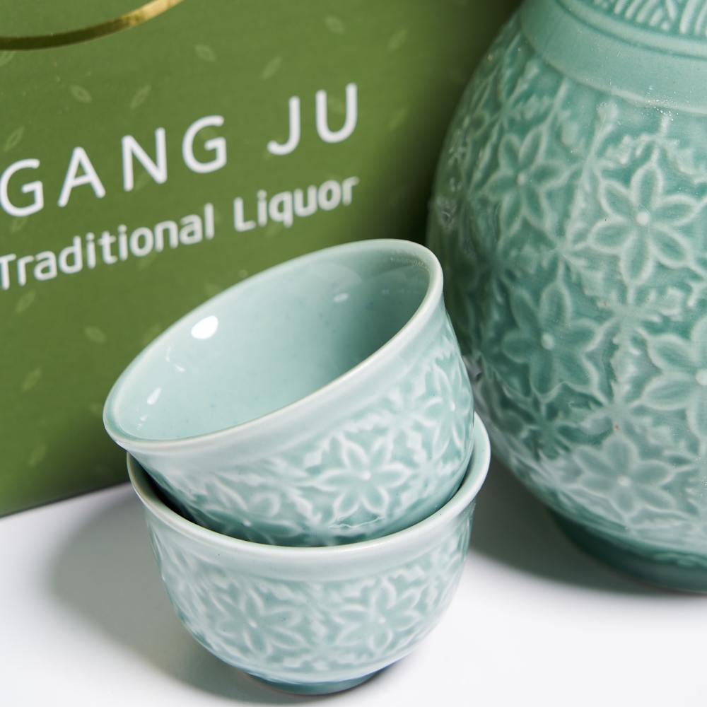 이강주 주병세트 25도 500ml 2본입(전용잔,쇼핑백 포함) 도자기 호리병 전주 선물 - 상세 이미지 3