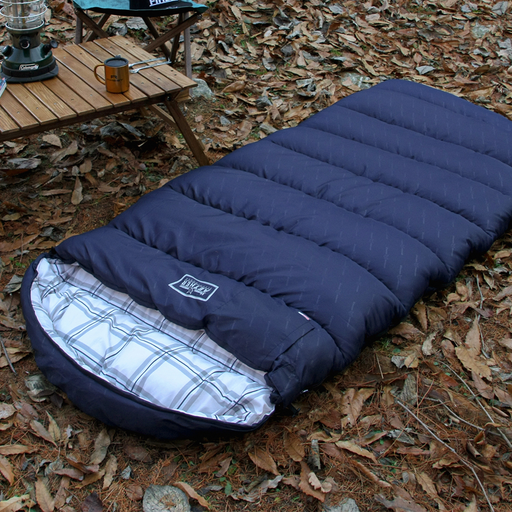 빈슨메시프 아이테르 침낭 캠핑장박 차박 겨울 동계 캠핑침낭 3000g, 블루블랙