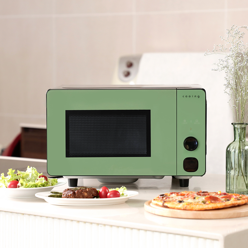쿠잉 프리즘 플랫전자렌지 전자랜지 무회전 미니 소형 그린(MC-P20GBF)