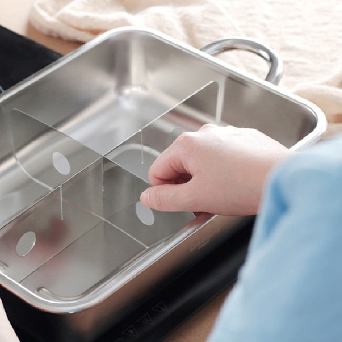 스텐 사각 꼬치 오뎅탕 냄비 샤브샤브 어묵탕 부대찌개 이자카야 전골냄비