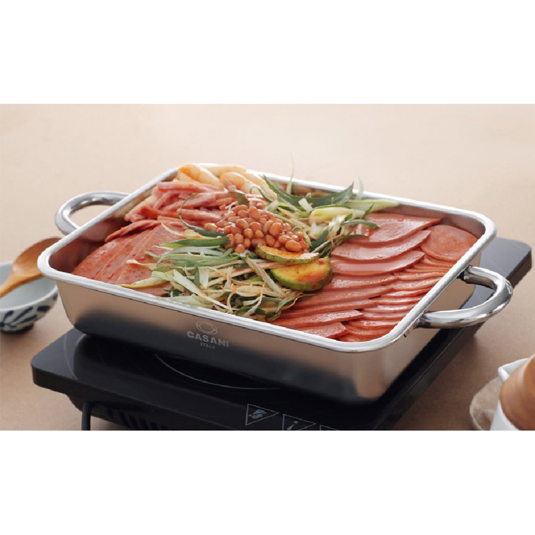 스텐 사각 꼬치 오뎅탕 냄비 샤브샤브 어묵탕 부대찌개 이자카야 전골냄비