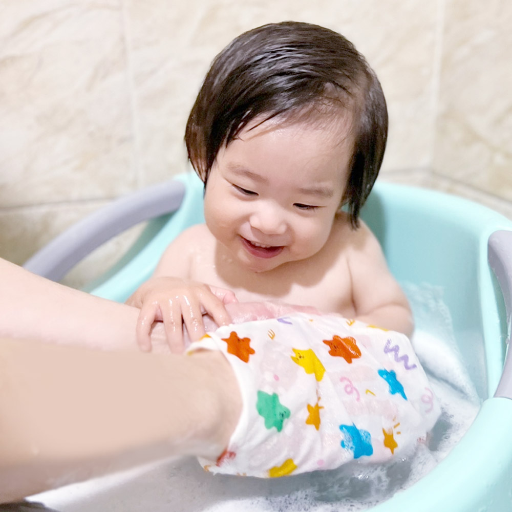허그붕붕 유아용 인견때타올 저자극 때수건 1+1 - 상품 이미지