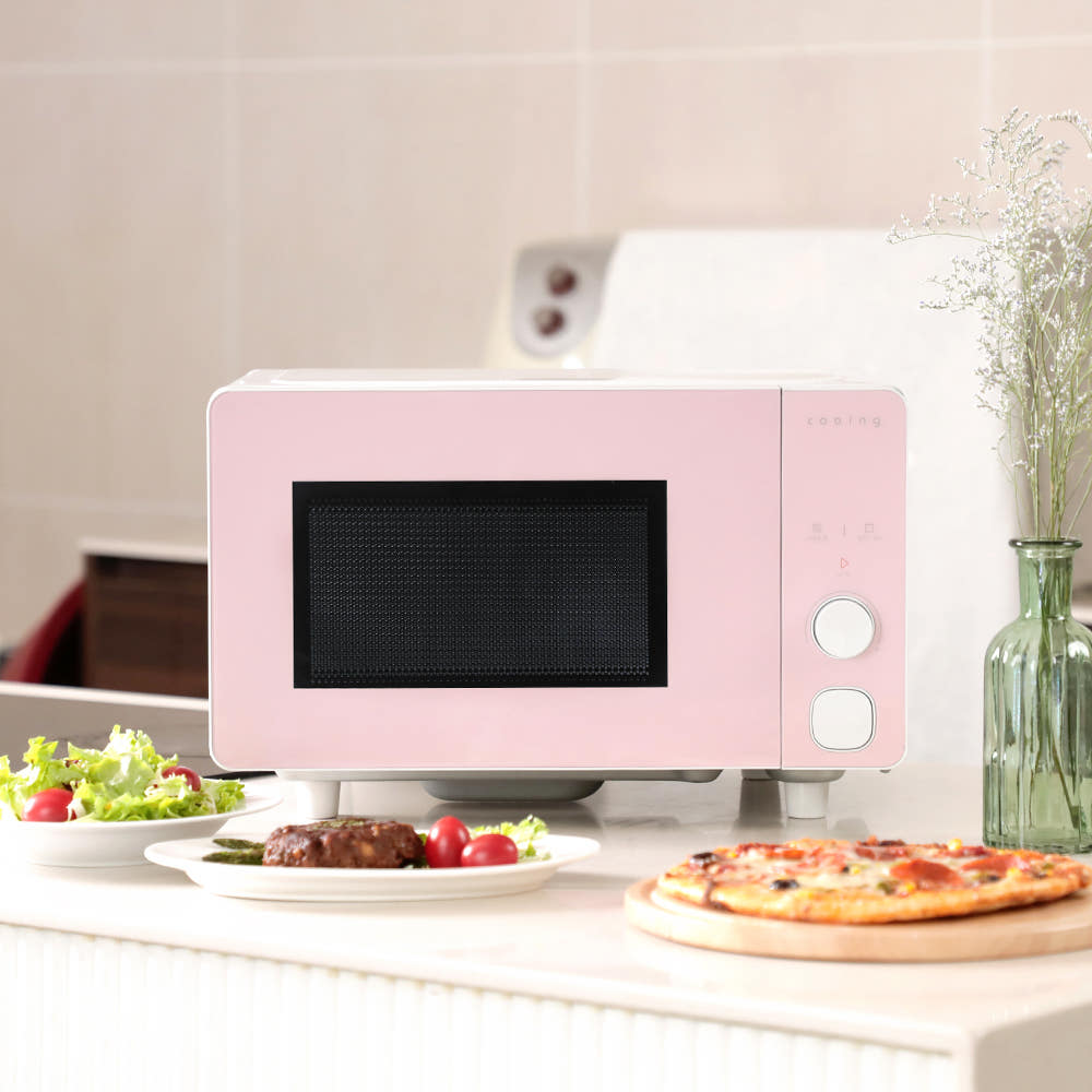 쿠잉 프리즘 플랫전자렌지 실제 사용 모습